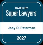Rated by Super Lawyers — Jody D. Peterman — 2027
